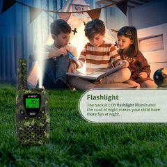Built-in flashlight enhances nighttime outdoor activities