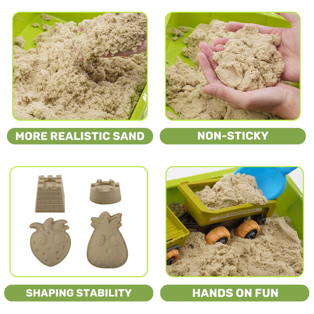 Eaciilee farm-sand vegetables-molds provide colorful, hands-on creative molding.