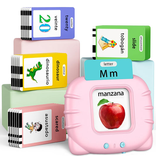 Eaever bilingual talking flash cards show 520 sight words for bilingual learning.