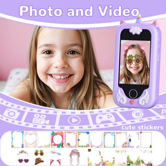 Eaever Kids Play Phone dual cameras capture memories and creativity.
