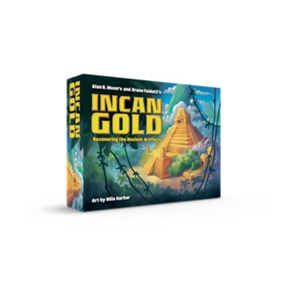 Eagle-Gryphon Games' Incan Gold 2024 artifacts scene for a high-stakes treasure hunt game night.