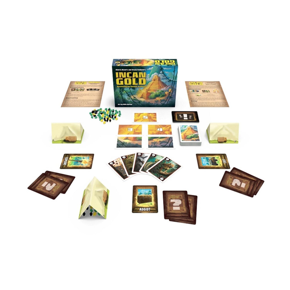 Eagle-Gryphon Games' Incan Gold 2024 temple-exploration image promoting social play and immersive treasure hunting.