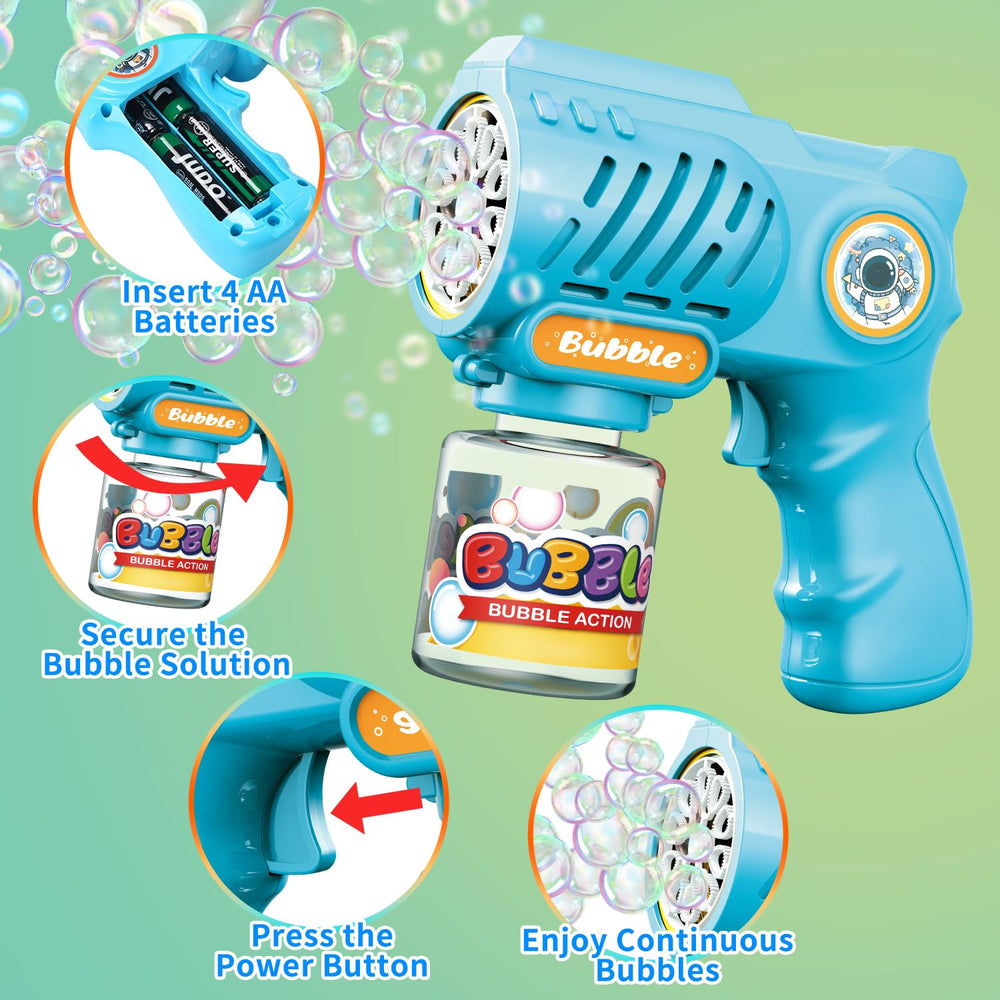 Eaglestone bubble gun delivering over 10,000 bubbles per minute