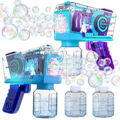 EagleStone 2 pack bubble guns with LED lights for nighttime play.