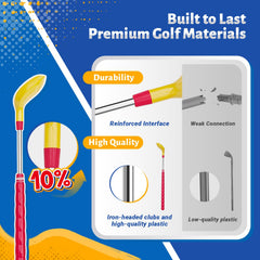 EagleStone Adjustable Length Club grows with kids for lasting use.