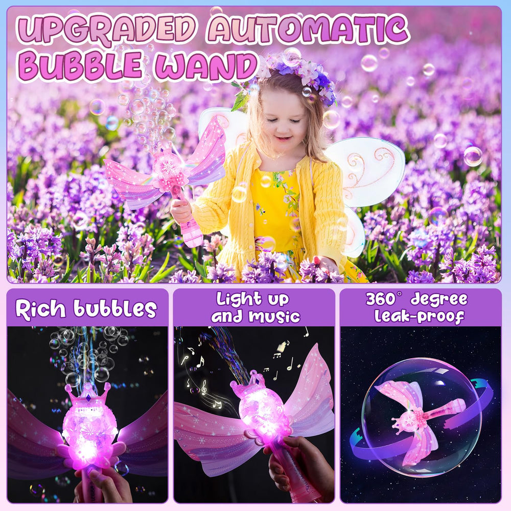 EagleStone Bubble Machine with LED lights creates colorful displays