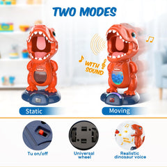 EagleStone dinosaur shooting game kit includes foam balls for safe indoor play.
