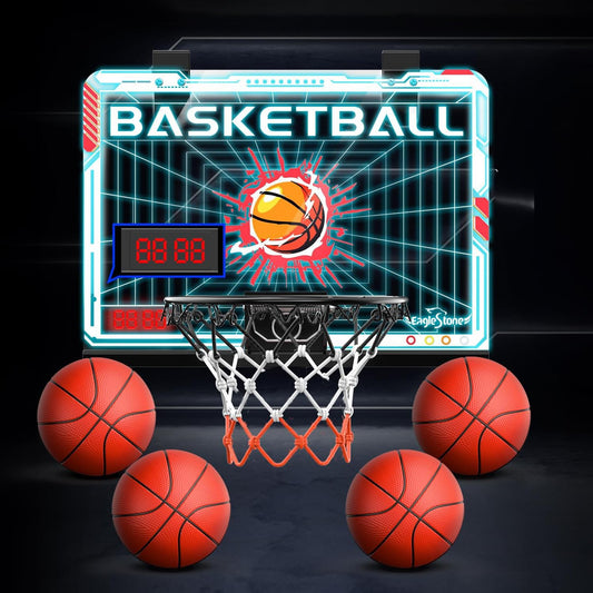 EagleStone indoor basketball hoop scoreboard enhances play with clear score updates and motivating competition.