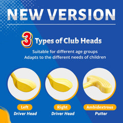 EagleStone Interchangeable Club Heads support both left- and right-handed players.