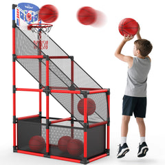 EagleStone Kids arcade hoop full setup with LED lights offers arcade-style play.