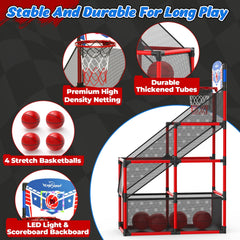 EagleStone storage net at the base keeps balls and toys handy.
