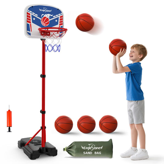 EagleStone base with sandbag for stable indoor/outdoor play.