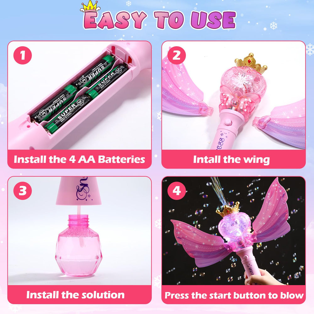 EagleStone princess bubble wand suitable for ages 3 to 8 during celebrations.