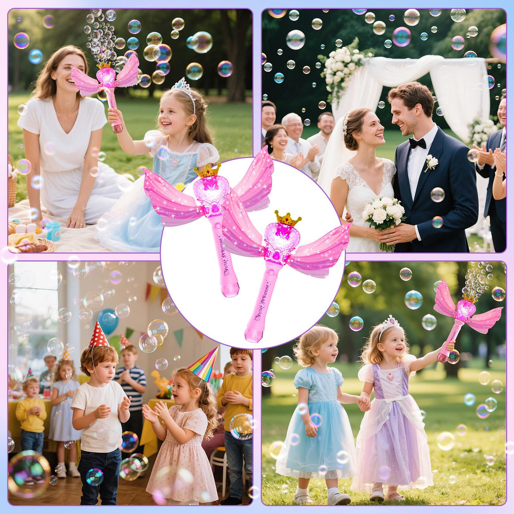 EagleStone summer backyard fun with bubbles and lights for kids.