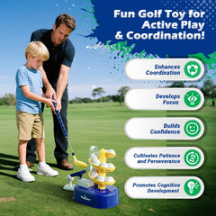 EagleStone adjustable club promotes safe, easy grip for young players.