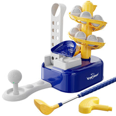 EagleStone toddler golf set with foot-pedal launcher for engaging indoor/outdoor play; improves coordination.
