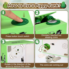 Eaistose piggy bank bottom knob for easy coin retrieval
