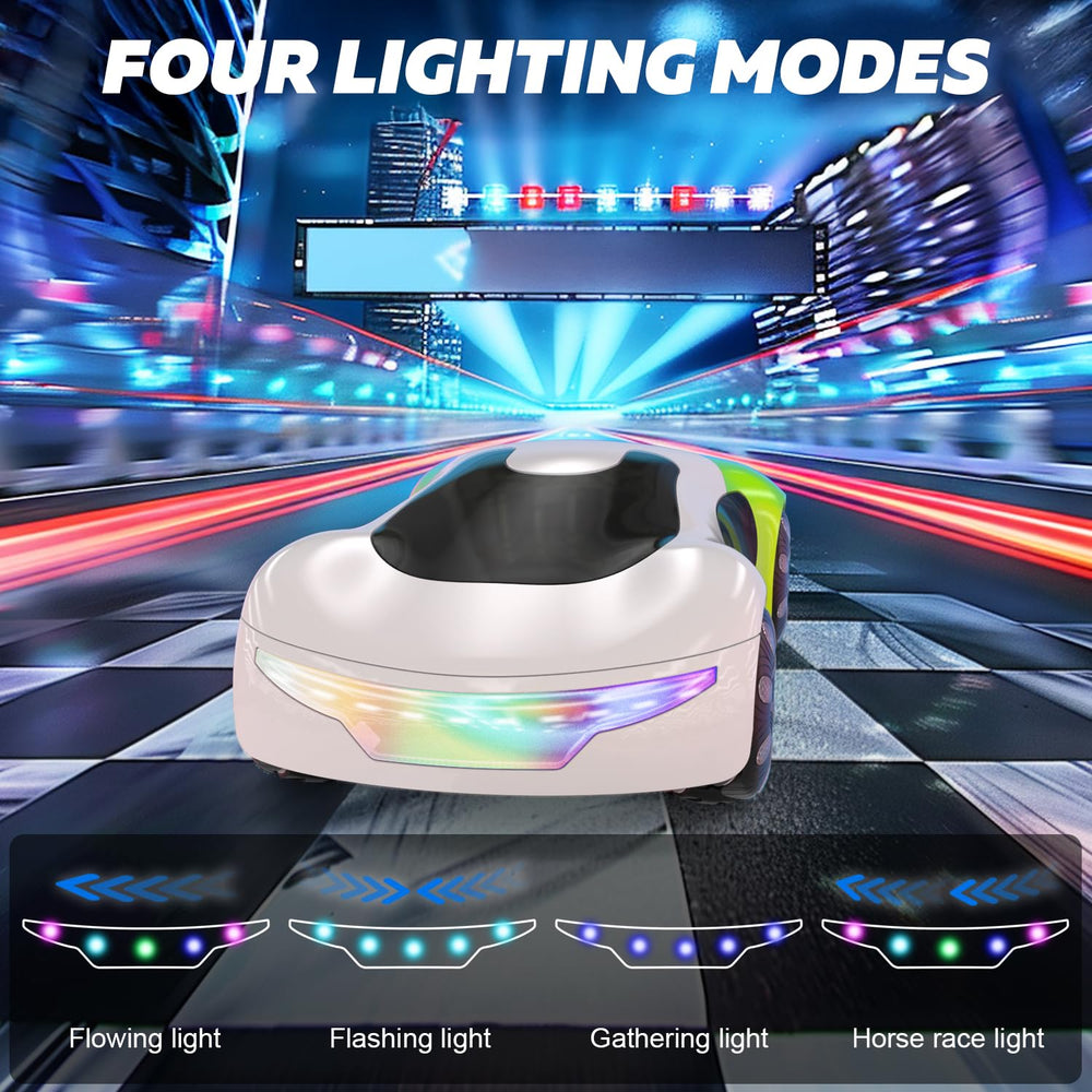 Eallpha gesture RC car action shows 360° spin and 45° drift for dynamic play.