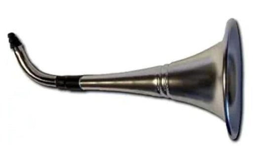 Ear Trumpet gag gift metal close-up highlighting durable build for pranks.