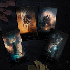 Earth Moon Magick Blue Foil Deck highlighting premium tactile finish