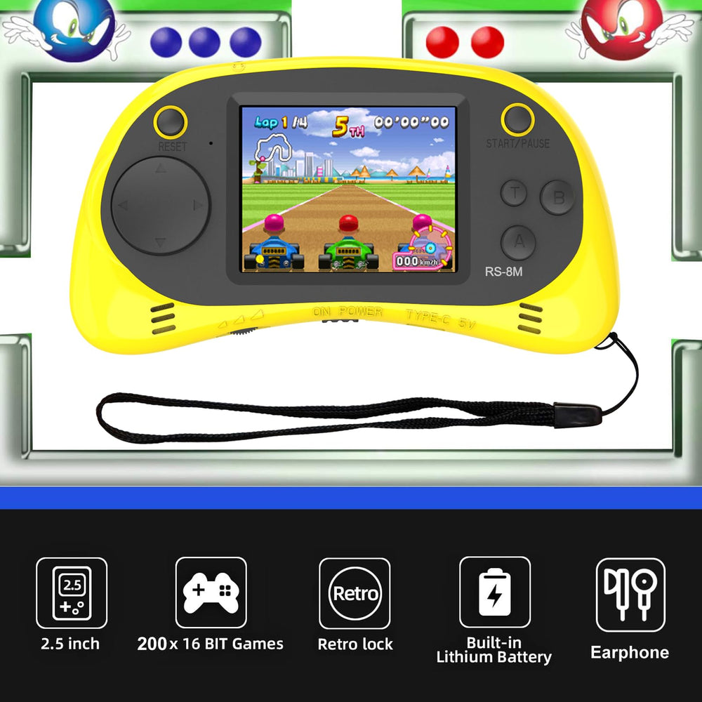 EASEGMER 2.5-inch IPS screen delivers crisp retro visuals.
