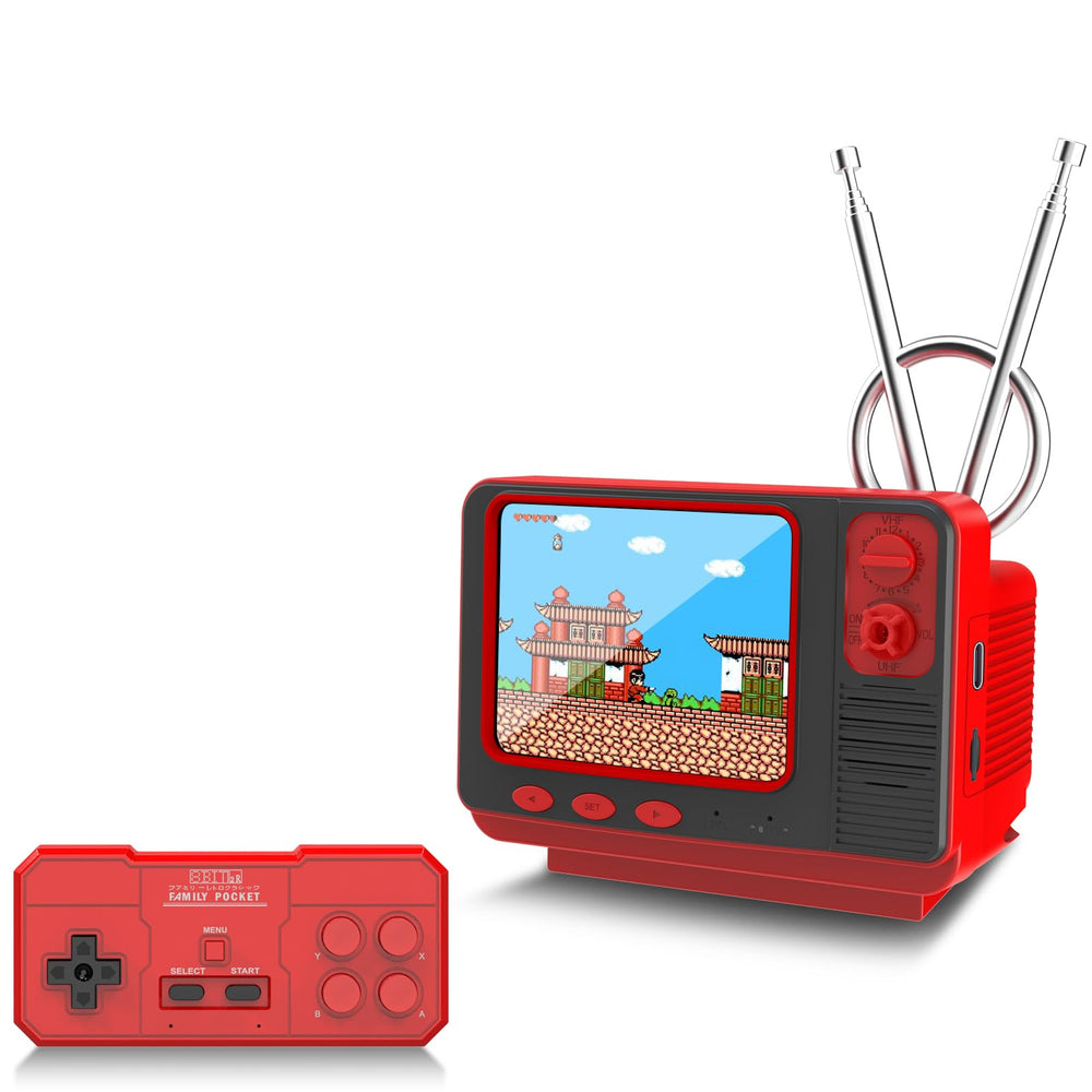 Easegmer retro console front view shows compact travel-friendly design