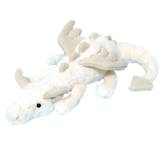 EASELR 12-Inch White Dragon plush face detail for cozy hugs