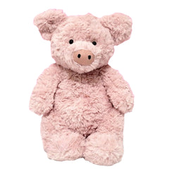 EASELR pig stuffed animal with soft plush fur for comforting hugs.