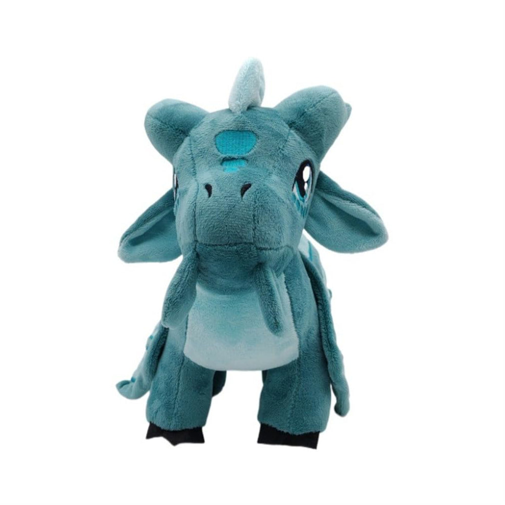 EASELR Wings of Fire Dragon Plush close-up of scales and eyes, intricate craft.