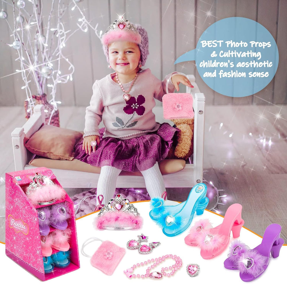 Easface pink dress-up shoes to spark imaginative princess moments