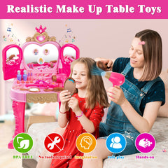 Easface makeup set with rings, lipsticks, and nail polishes for dress-up creativity