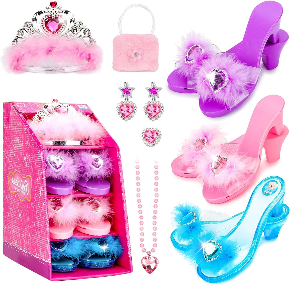 Easface princess bag and jewelry set for imaginative dress-up play