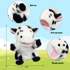 Easfan cow hand puppet is machine washable for easy cleaning.