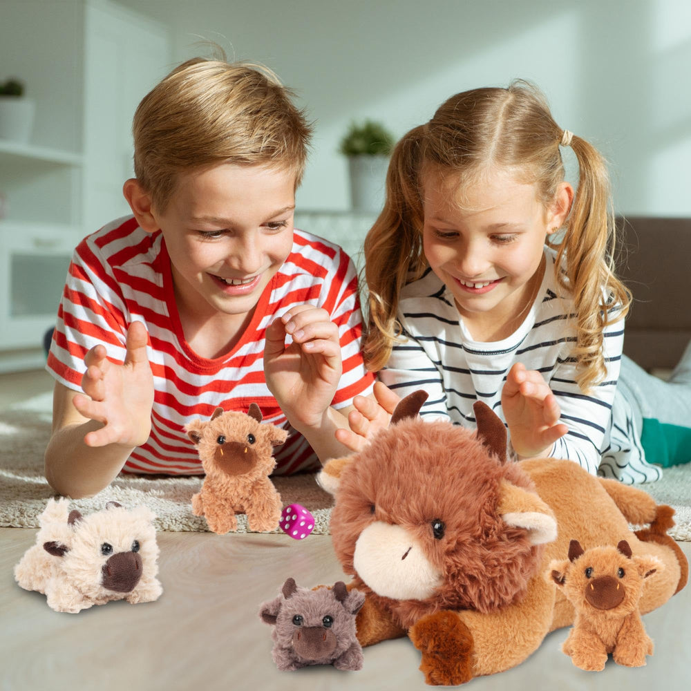 Easfan Highland Cow packaging and scale for display or gifting