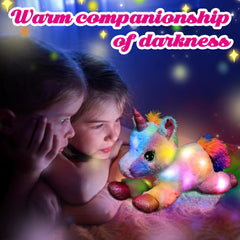 Easfan LED unicorn plush eyes glow softly inviting visual engagement for kids