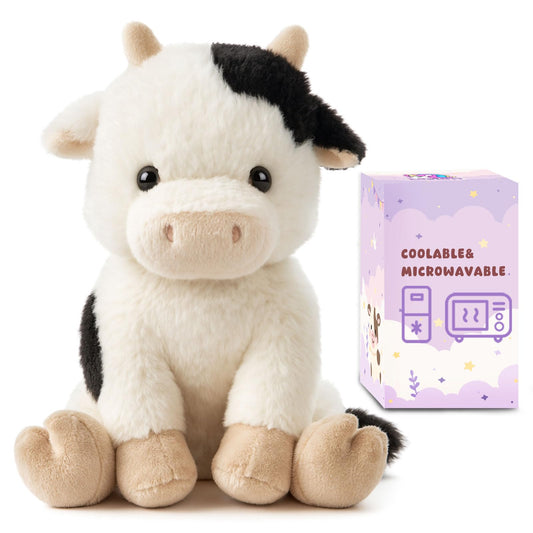 Easfan microwavable cow plush warmth for cozy evenings.
