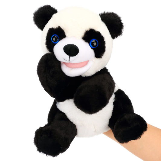 Easfan Panda hand puppet with movable mouth for expressive storytelling