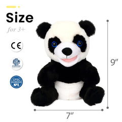 Easfan Panda hand puppet fabric is washable for quick cleanup after playtime