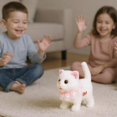 Easfan plush toy shows tail-wagging motion for dynamic play.