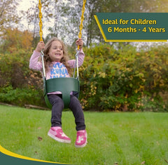 Eastern Jungle Gym yellow plastisol-coated chains offer soft, pinch-free grip for little fingers