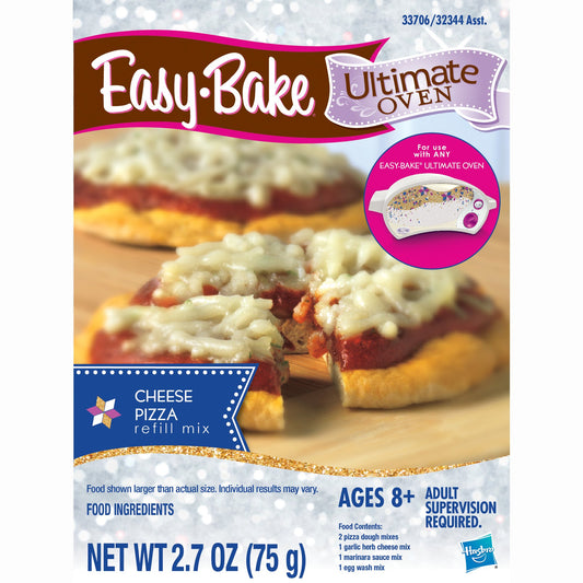 Easy-Bake Ultimate Oven cheese pizza refill for quick, kid-friendly pizza making.