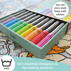 eatsleepdoodle markers wash-out ink fades after warm wash on textiles