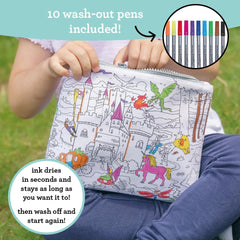 Eatsleepdoodle patterned canvas bag ready for creative customization.