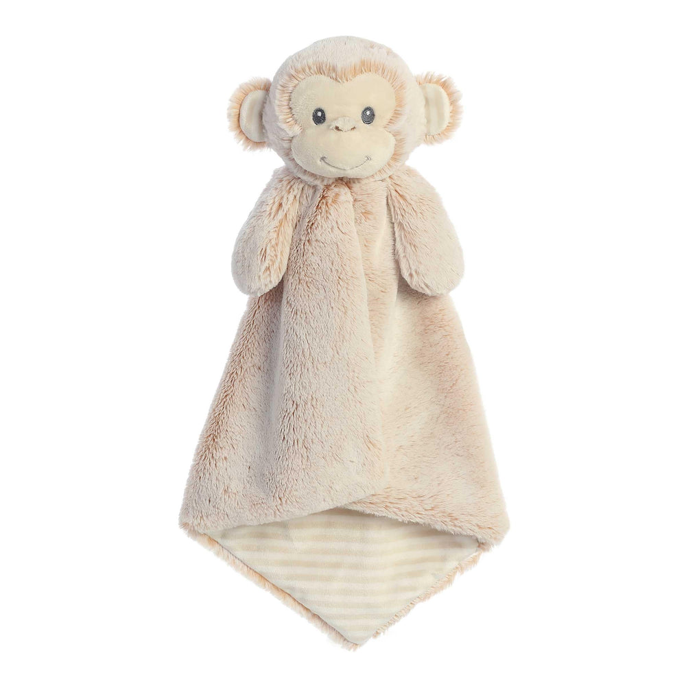 ebba Aurora Marlow Monkey cuddly toy with soft blanket for crib-time naps and bedtime comfort.