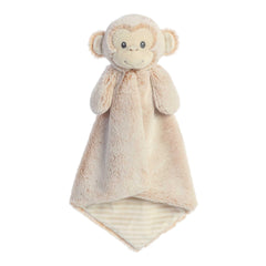 ebba Aurora Marlow Monkey cuddly toy with soft blanket for crib-time naps and bedtime comfort.