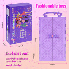 ebuddy 11.5-inch doll closet poseable doll ready for mini fashion show