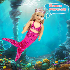 ebuddy 18-inch doll outfit set 3 — crown and hairpin add to imaginative play.