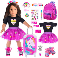 ebuddy 18inch doll travel set with suitcase inspires imaginative packing play
