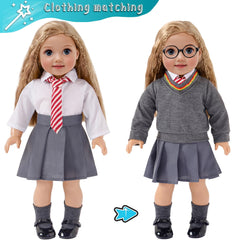 ebuddy 18-inch doll uniform tie completes authentic school-day looks