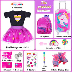 ebuddy roller skates for 18inch doll add stylish mobility during pretend adventures